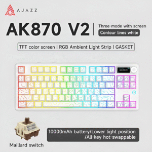 Механічна клавіатура Ajazz AK870 Біла