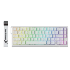 Механічна ігрова клавіатура Attack Shark X68 HE Rapid Trigger 68% (RGB) Біла