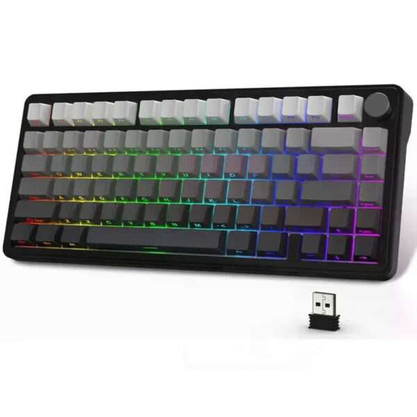 Бездротова механічна клавіатура Attack SHARK X85 (82 клавіші, BT, 2.4 Гц, USB Type-C, Gradient Black) Gradient Black‌ - Зображення 3