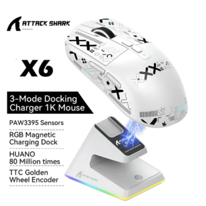 Миша Attack Shark X6 White