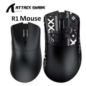 Миша Attack Shark R1 PAW3311 Pixart BT5.2 Wireless Black