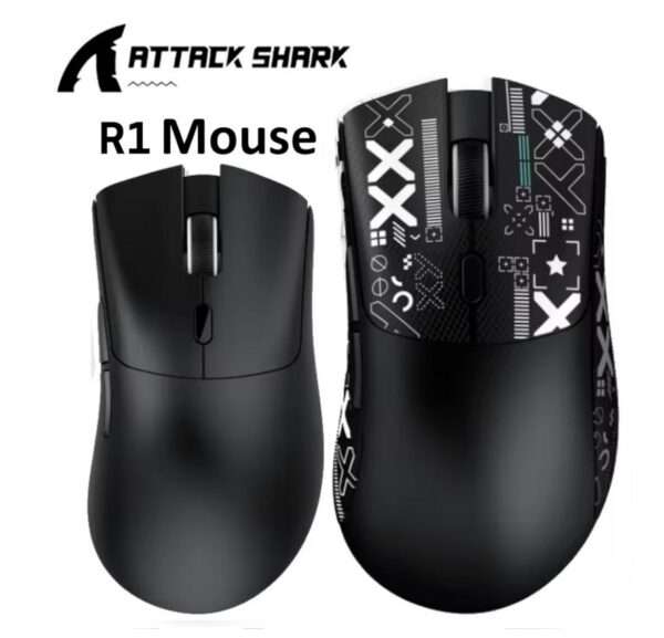 Миша Attack Shark R1 PAW3311 Pixart BT5.2 Wireless Black