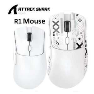 Миша Attack Shark R1 PAW3311 Pixart BT5.2 Wireless White